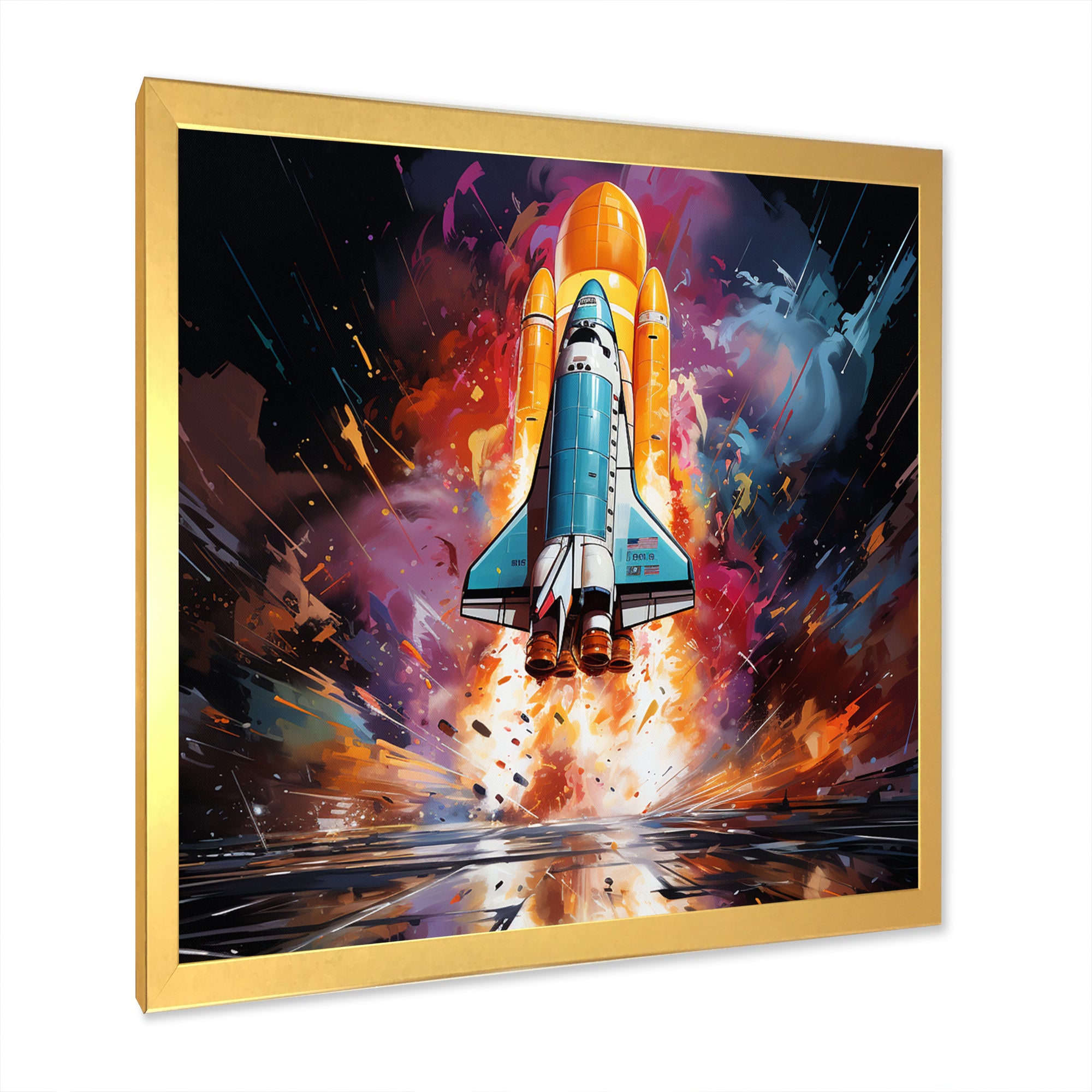 Rocketship Revelation I - Rocketship Canvas Wall Art