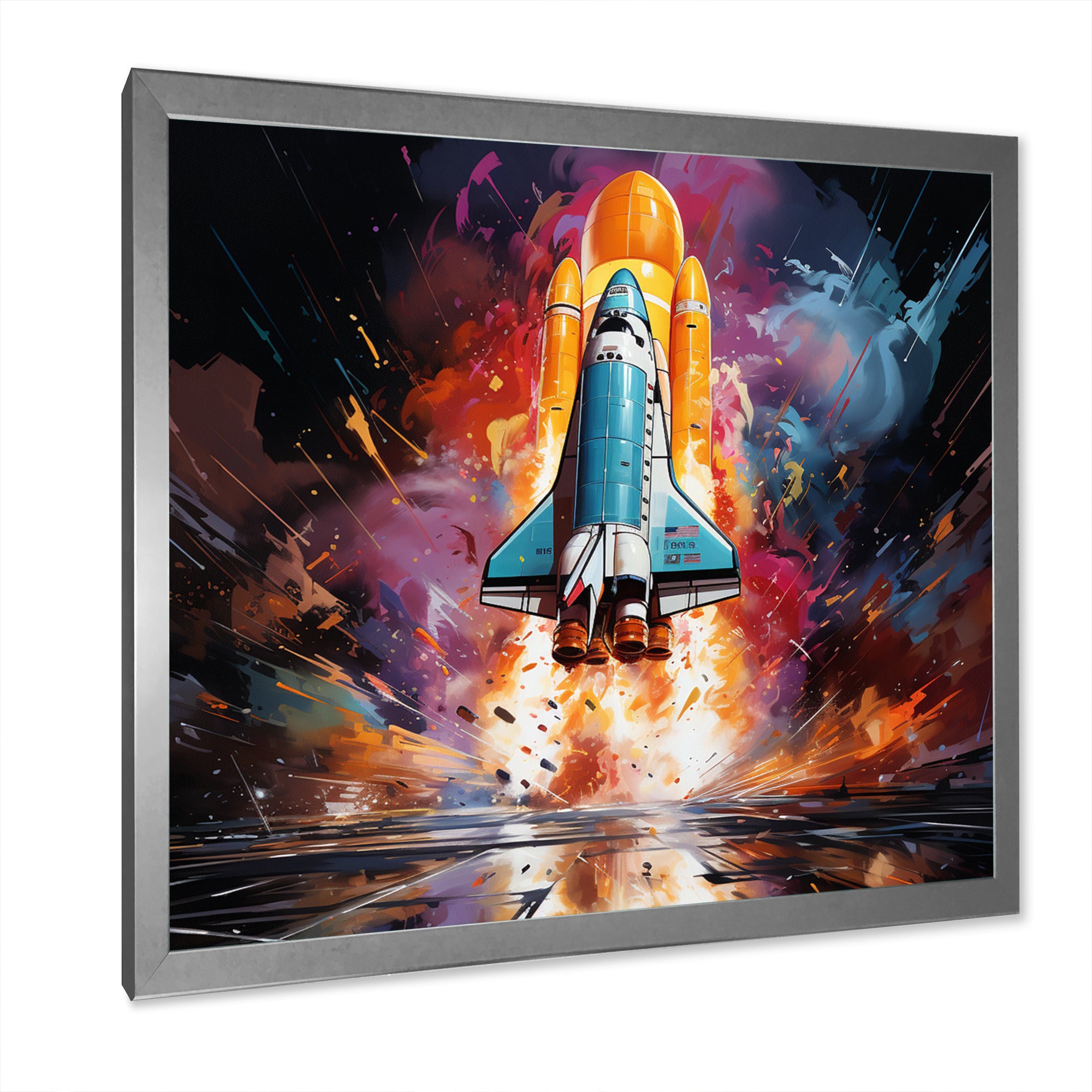 Rocketship Revelation I - Rocketship Canvas Wall Art