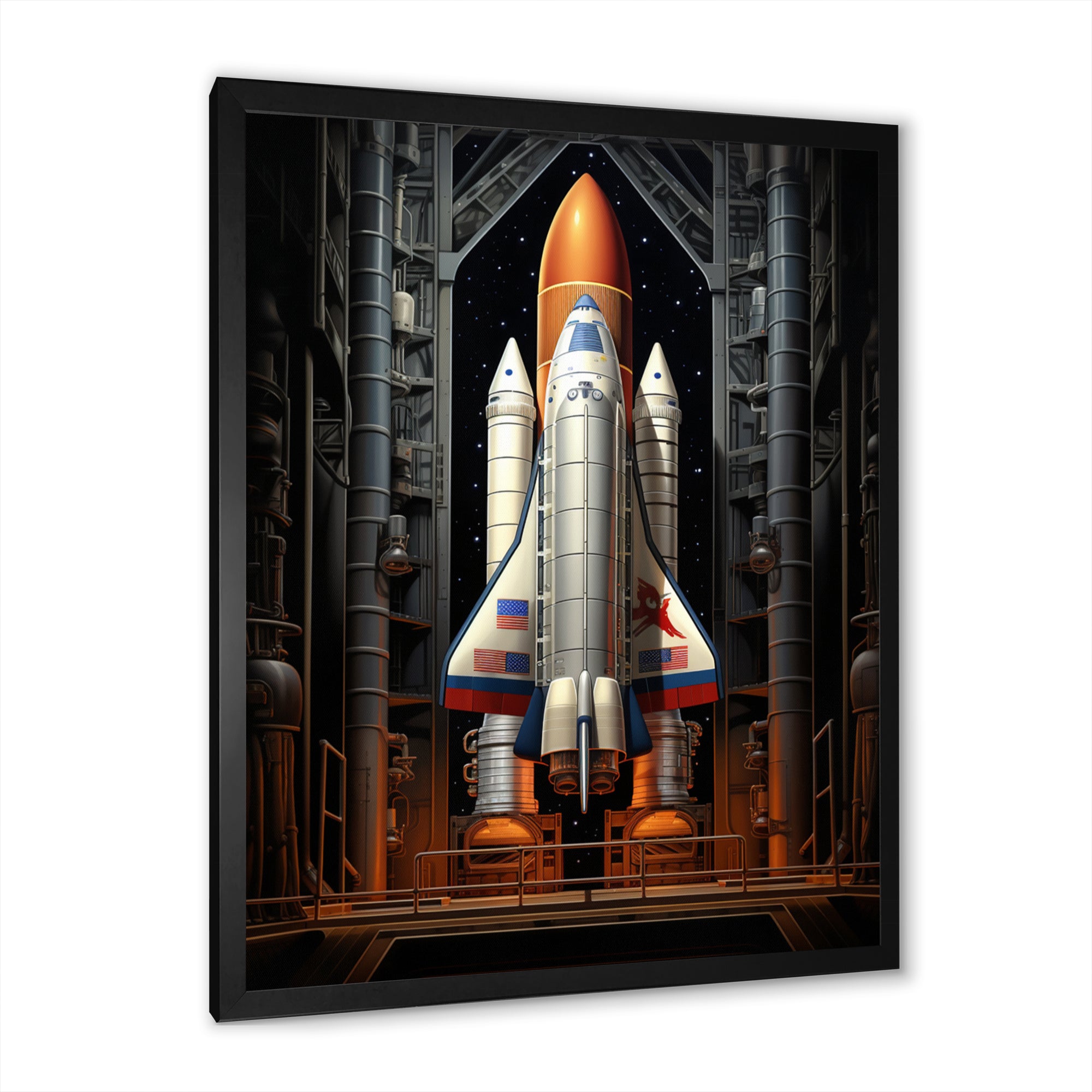 Rocketship Reverence I - Rocketship Canvas Wall Art