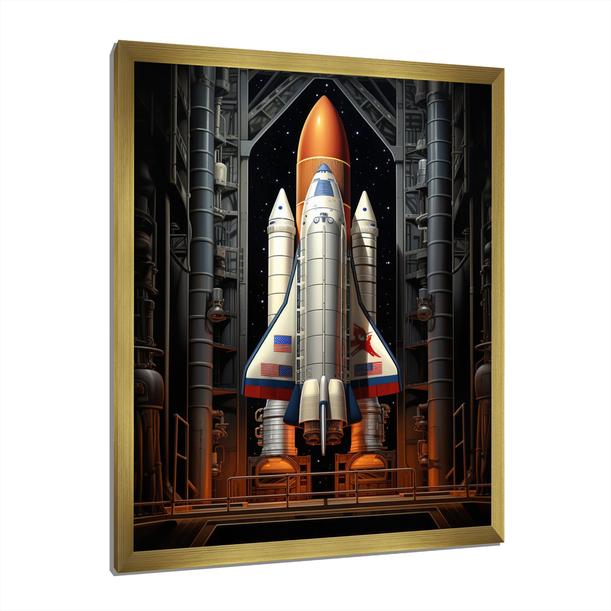 Rocketship Reverence I - Rocketship Canvas Wall Art