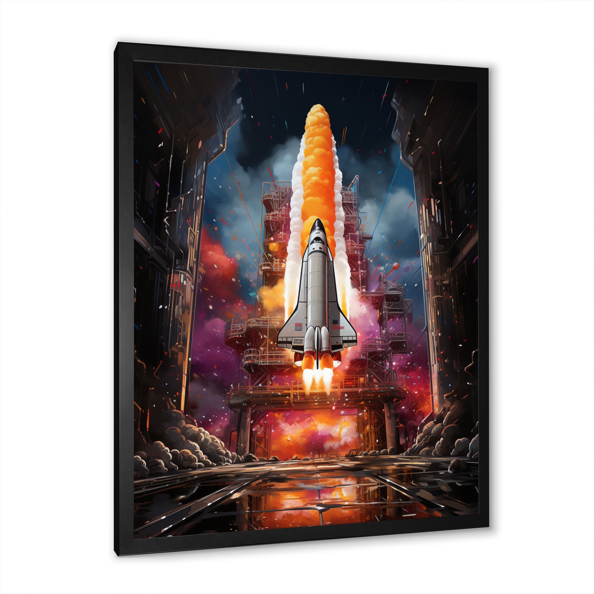 Rocketship Rhythm I - Rocketship Canvas Wall Art