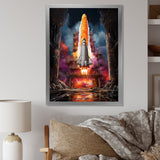 Rocketship Rhythm I - Rocketship Canvas Wall Art