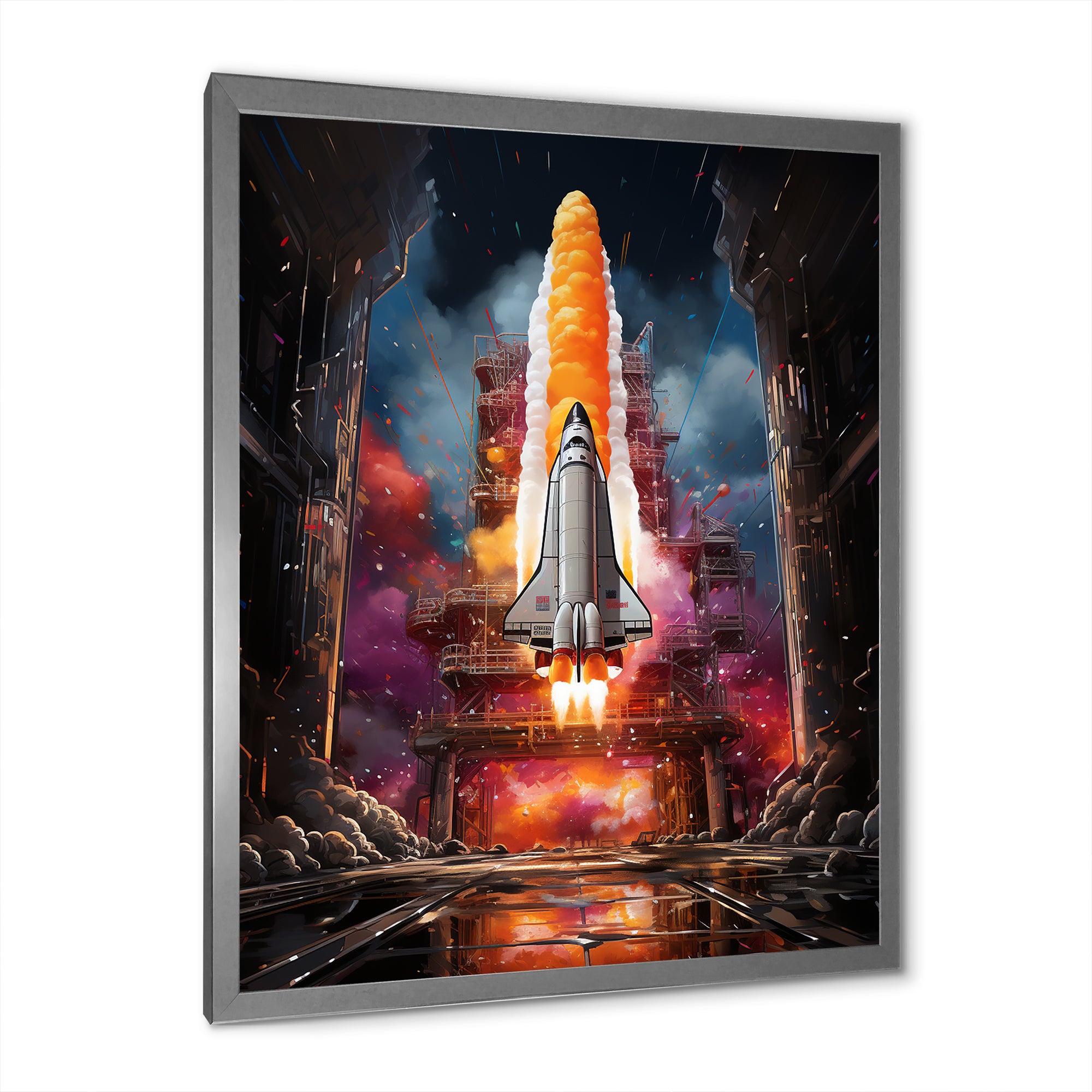 Rocketship Rhythm I - Rocketship Canvas Wall Art