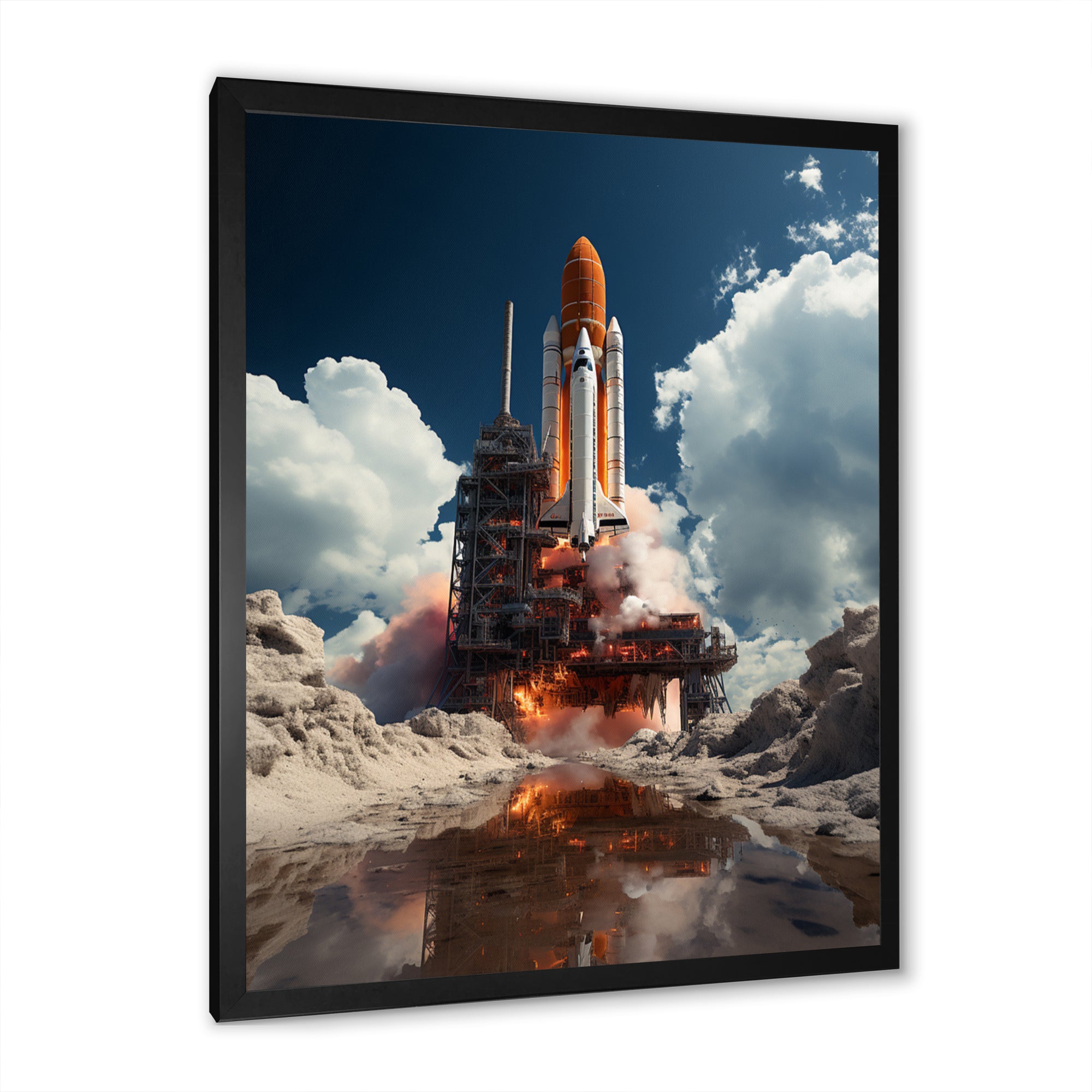 Rocketship Beyond The Atmosphere I - Rocketship Canvas Wall Art