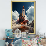Rocketship Beyond The Atmosphere I - Rocketship Canvas Wall Art