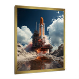 Rocketship Beyond The Atmosphere I - Rocketship Canvas Wall Art