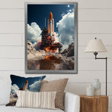 Rocketship Beyond The Atmosphere I - Rocketship Canvas Wall Art