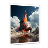 Rocketship Beyond The Atmosphere I - Rocketship Canvas Wall Art