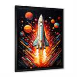 Rocketship Stellar Voyage I - Rocketship Canvas Wall Art