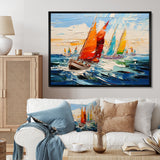 Sailboat Seascape Symphony I - Boat Sailing Canvas Wall Art