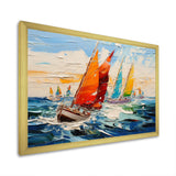 Sailboat Seascape Symphony I - Boat Sailing Canvas Wall Art