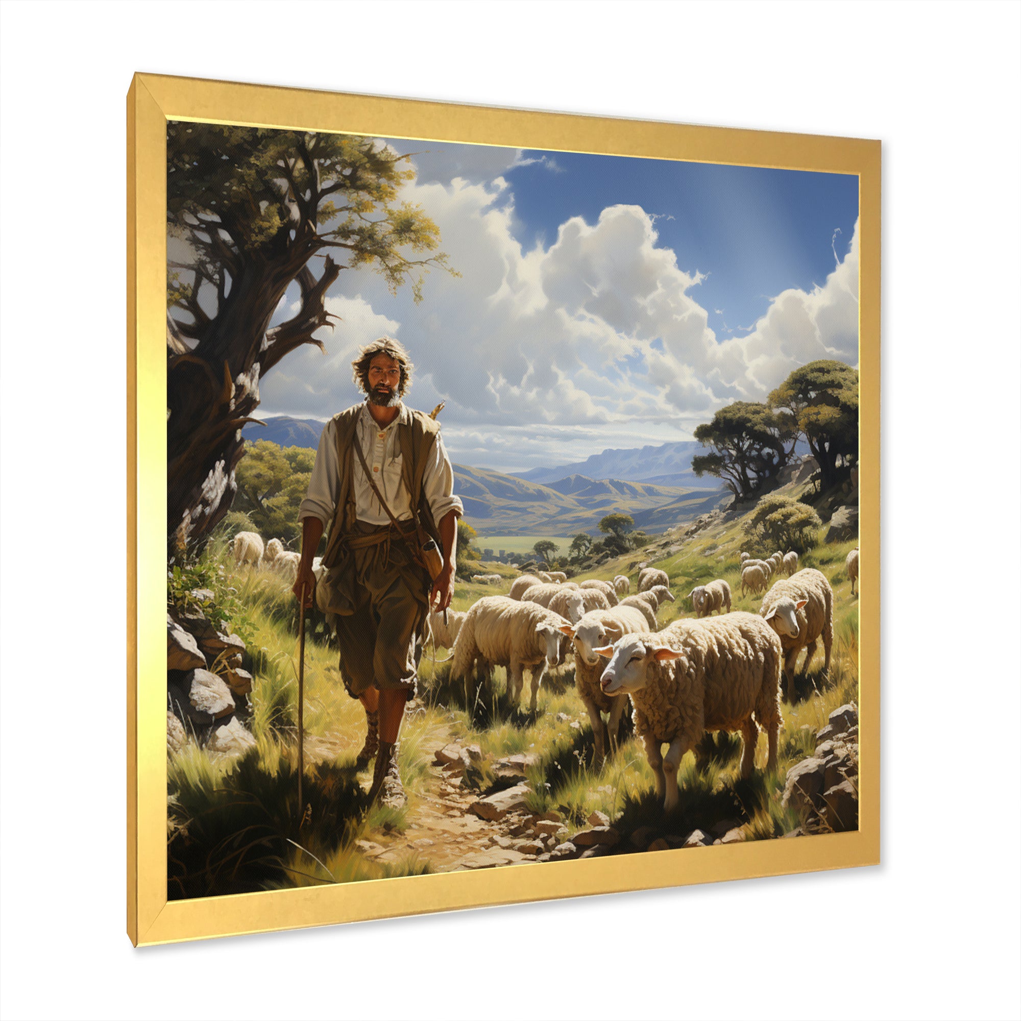 The Shepherds Song - Sheep Canvas Wall Art