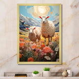 Sheep Whimsical Grazing - Sheep Wall Art Prints