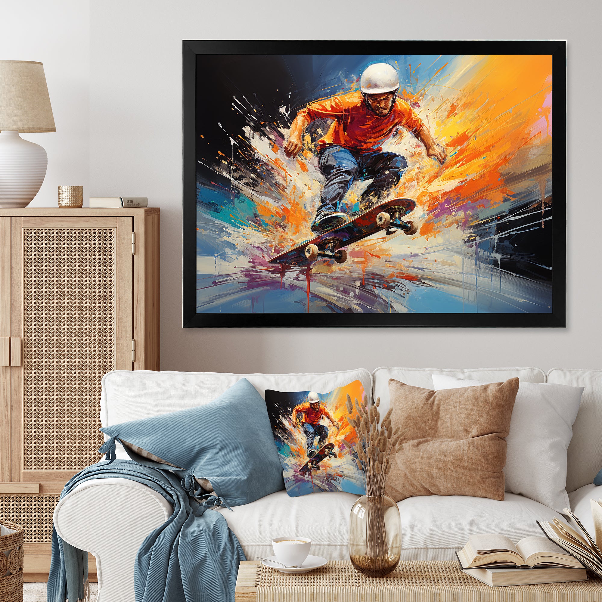 Skateboard Urban Pulse - Skateboard Canvas Wall Art