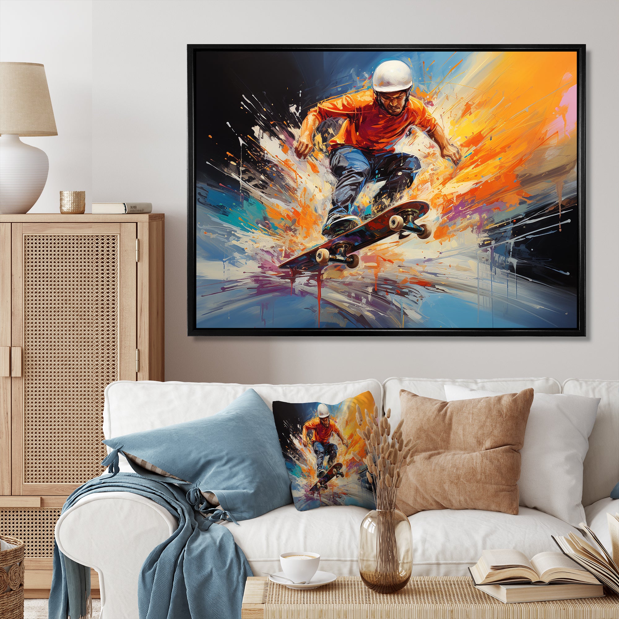 Skateboard Urban Pulse - Skateboard Canvas Wall Art