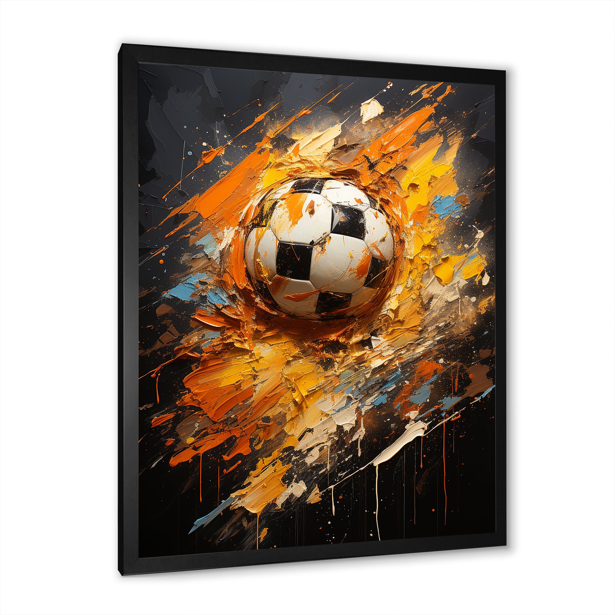 Soccer Abstract Striker - Soccer Canvas Wall Art