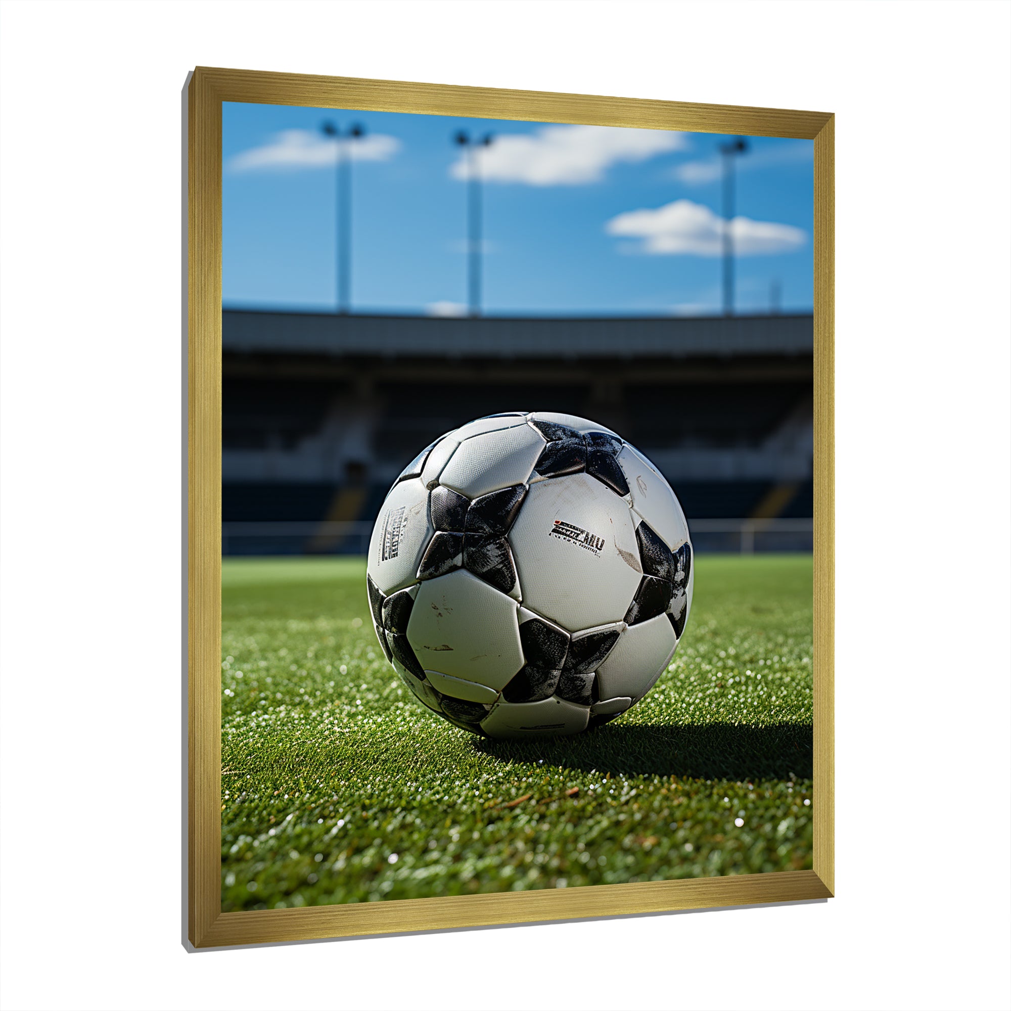 Soccer Ball Of Shadows I - Soccer Canvas Wall Art