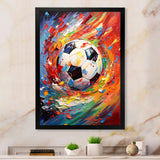Abstract Soccer Energy - Soccer Canvas Wall Art