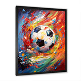 Abstract Soccer Energy - Soccer Canvas Wall Art
