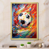 Abstract Soccer Energy - Soccer Canvas Wall Art
