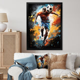 Abstract Soccer Portrait Fusion - Soccer Canvas Wall Art