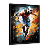 Abstract Soccer Portrait Fusion - Soccer Canvas Wall Art
