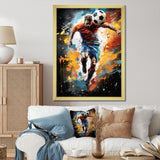 Abstract Soccer Portrait Fusion - Soccer Canvas Wall Art