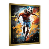 Abstract Soccer Portrait Fusion - Soccer Canvas Wall Art