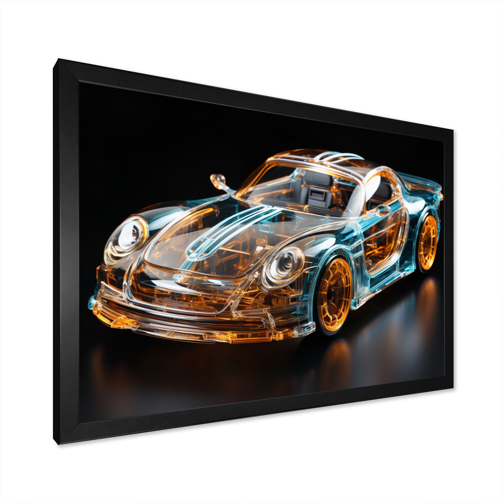 Sophisticated Stylish Glass Supercar I - Car Exotic Canvas Wall Art