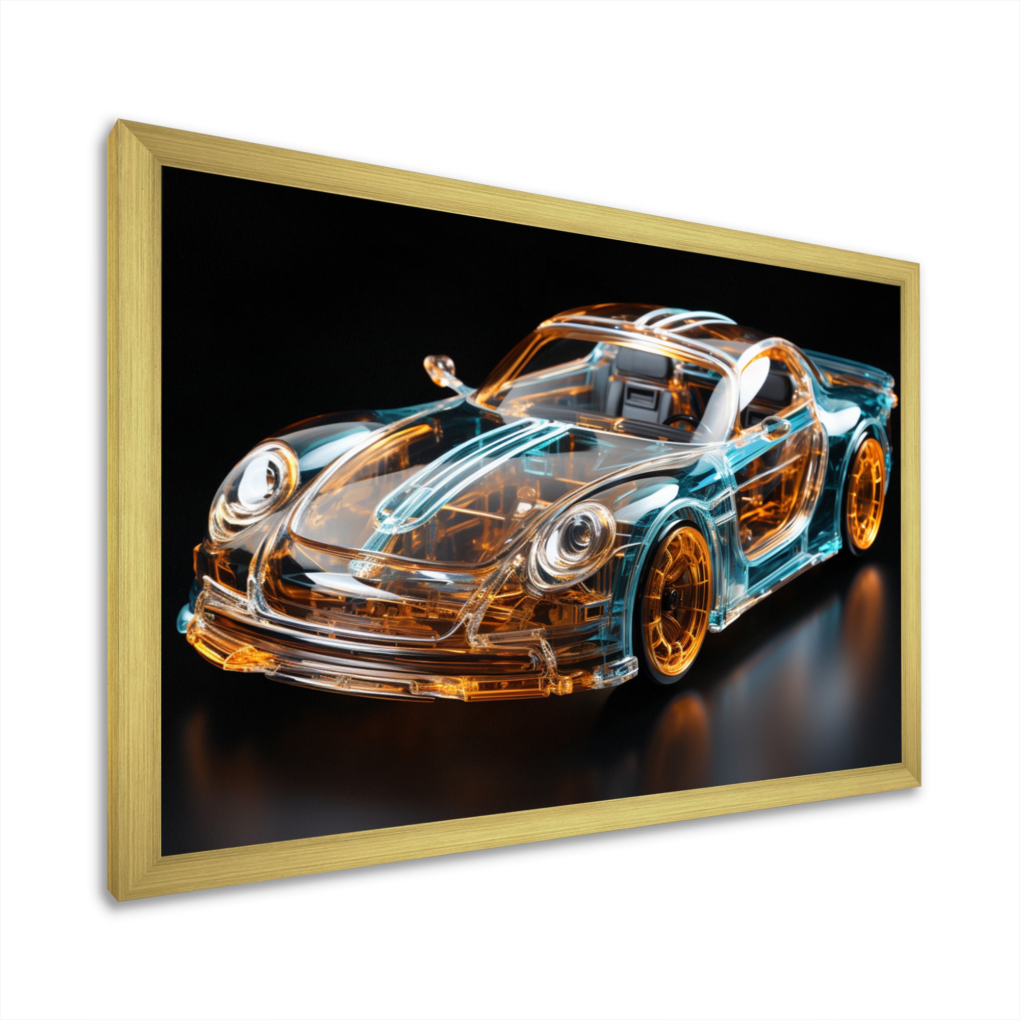 Sophisticated Stylish Glass Supercar I - Car Exotic Canvas Wall Art