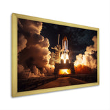 Space Shuttle Captivating Night Launch I - Space Shuttle Canvas Wall Art
