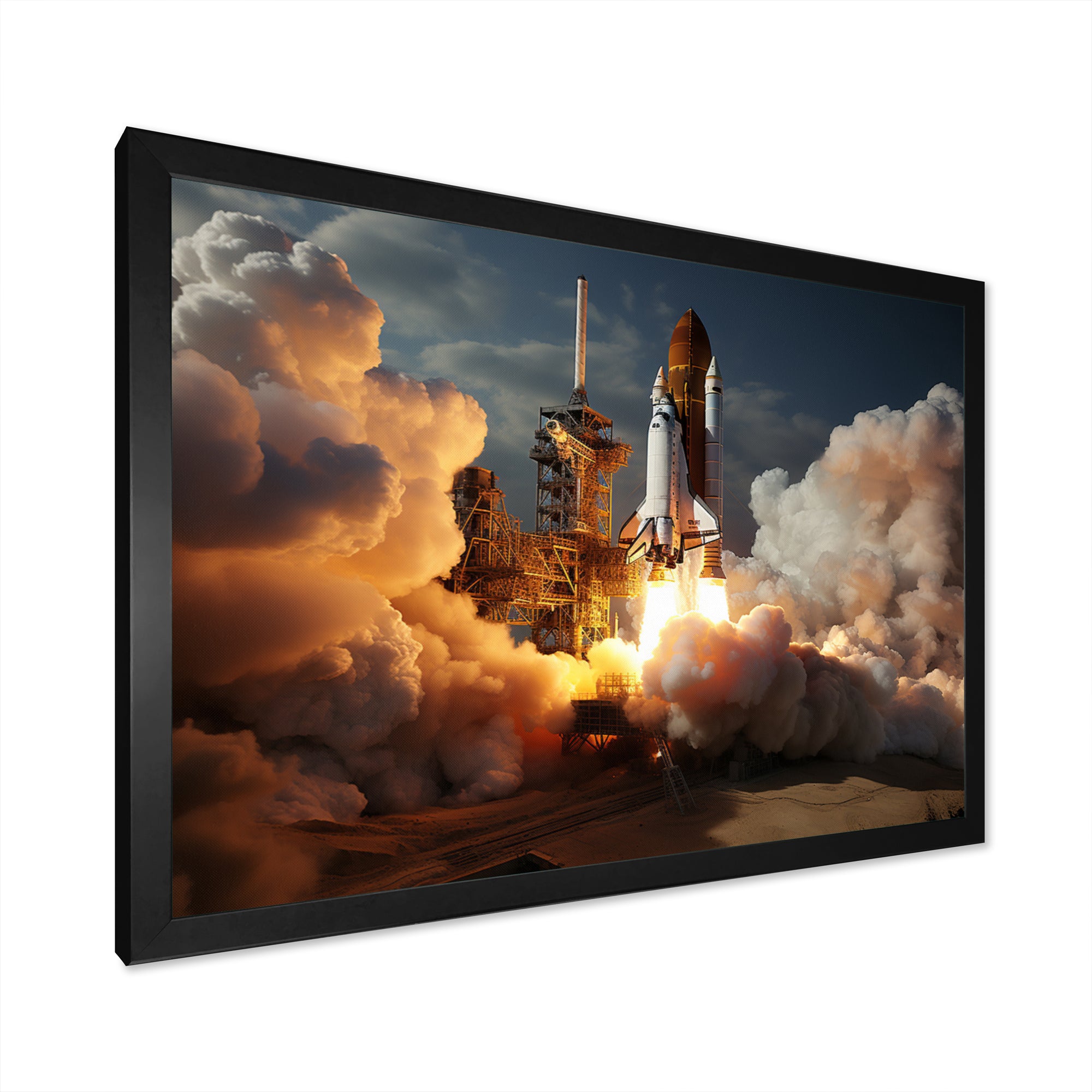 Space Shuttle Delicate Maneuvering - Space Shuttle Canvas Wall Art