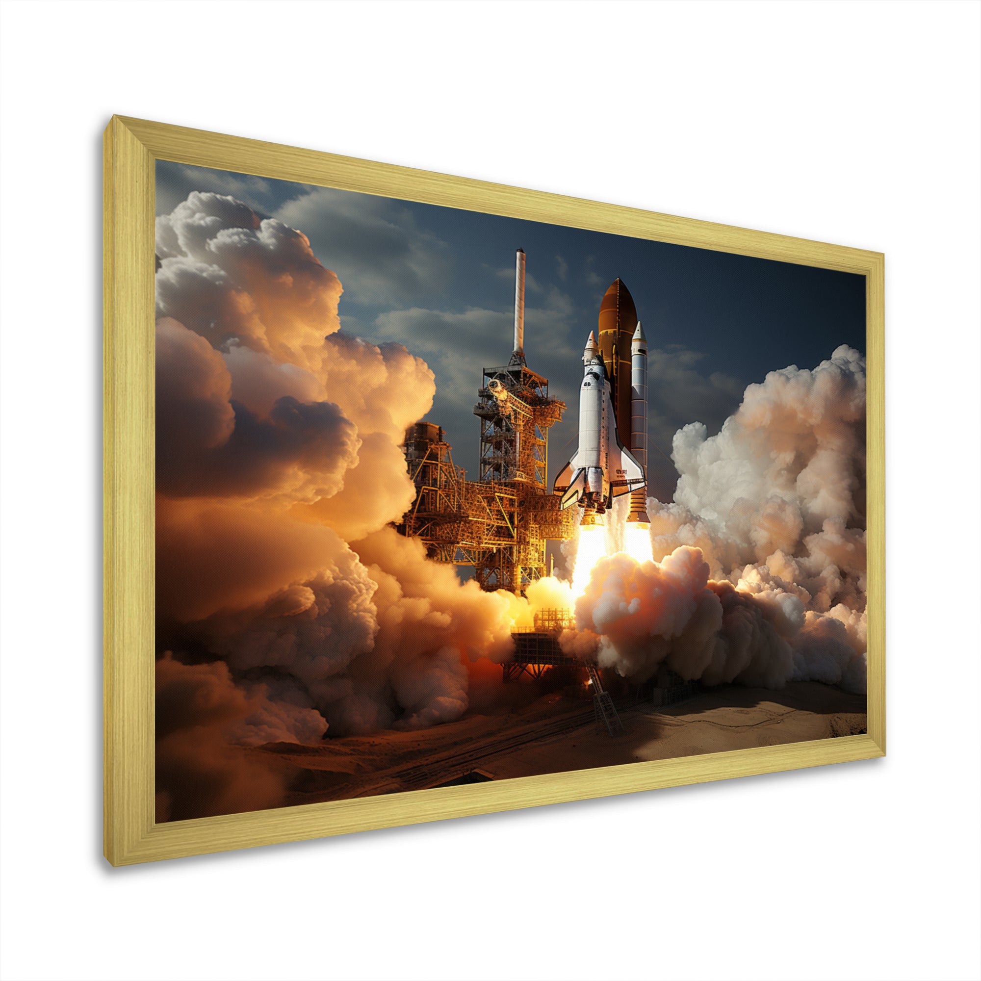 Space Shuttle Delicate Maneuvering - Space Shuttle Canvas Wall Art