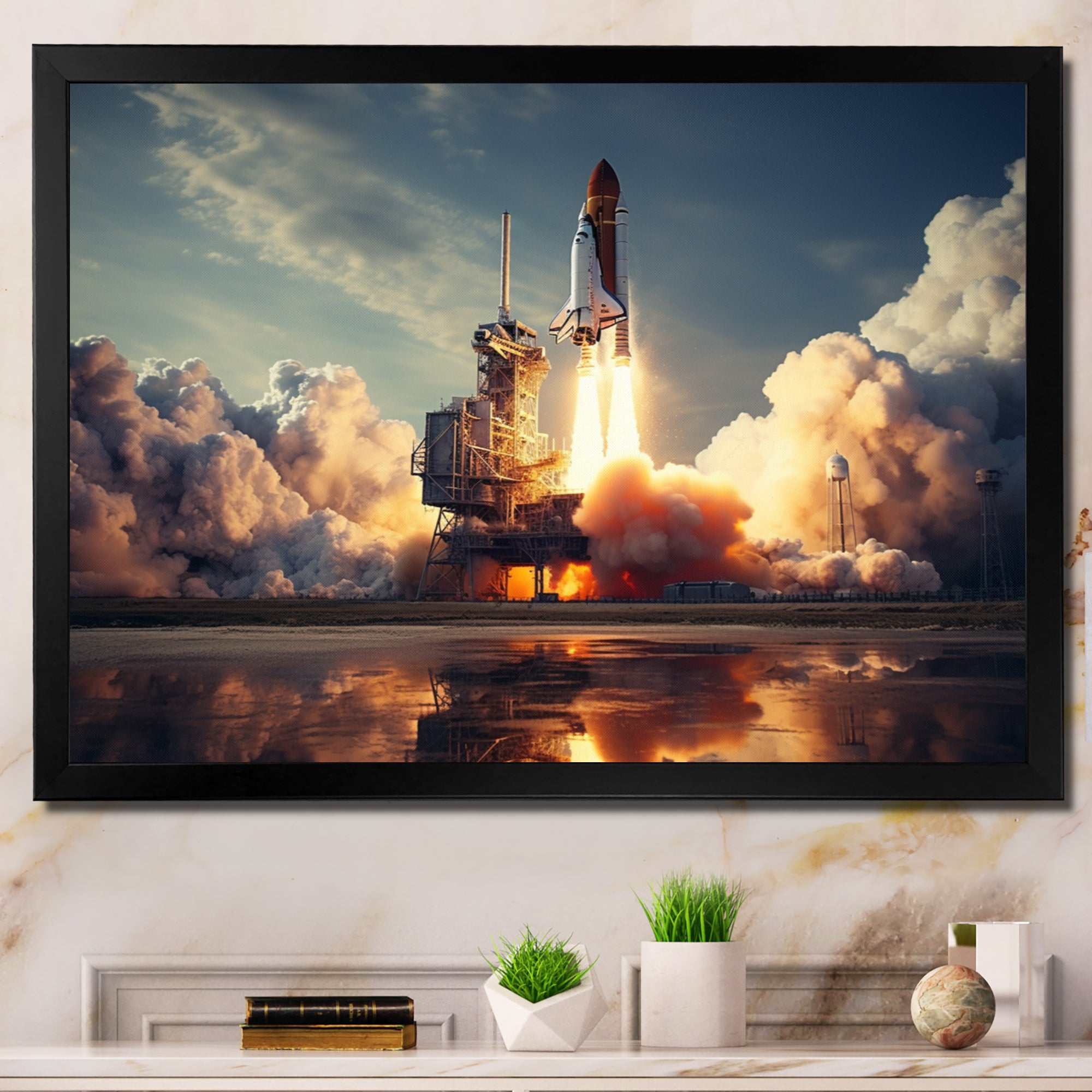 Space Shuttle Epic Launch I - Space Shuttle Canvas Wall Art