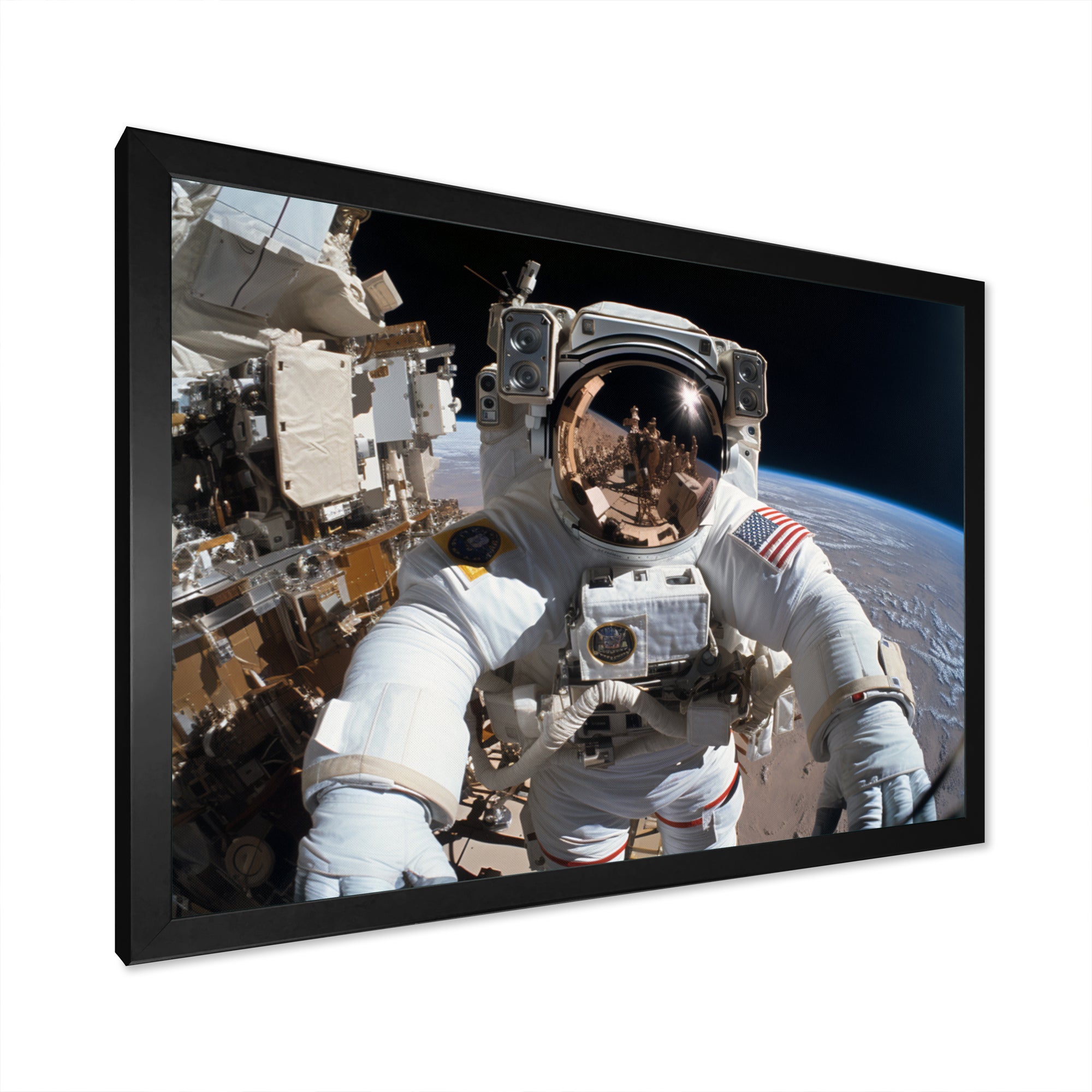 Space Astronauts Extravehicular Activities - Space Shuttle Canvas Wall Art