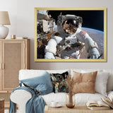 Space Astronauts Extravehicular Activities - Space Shuttle Canvas Wall Art