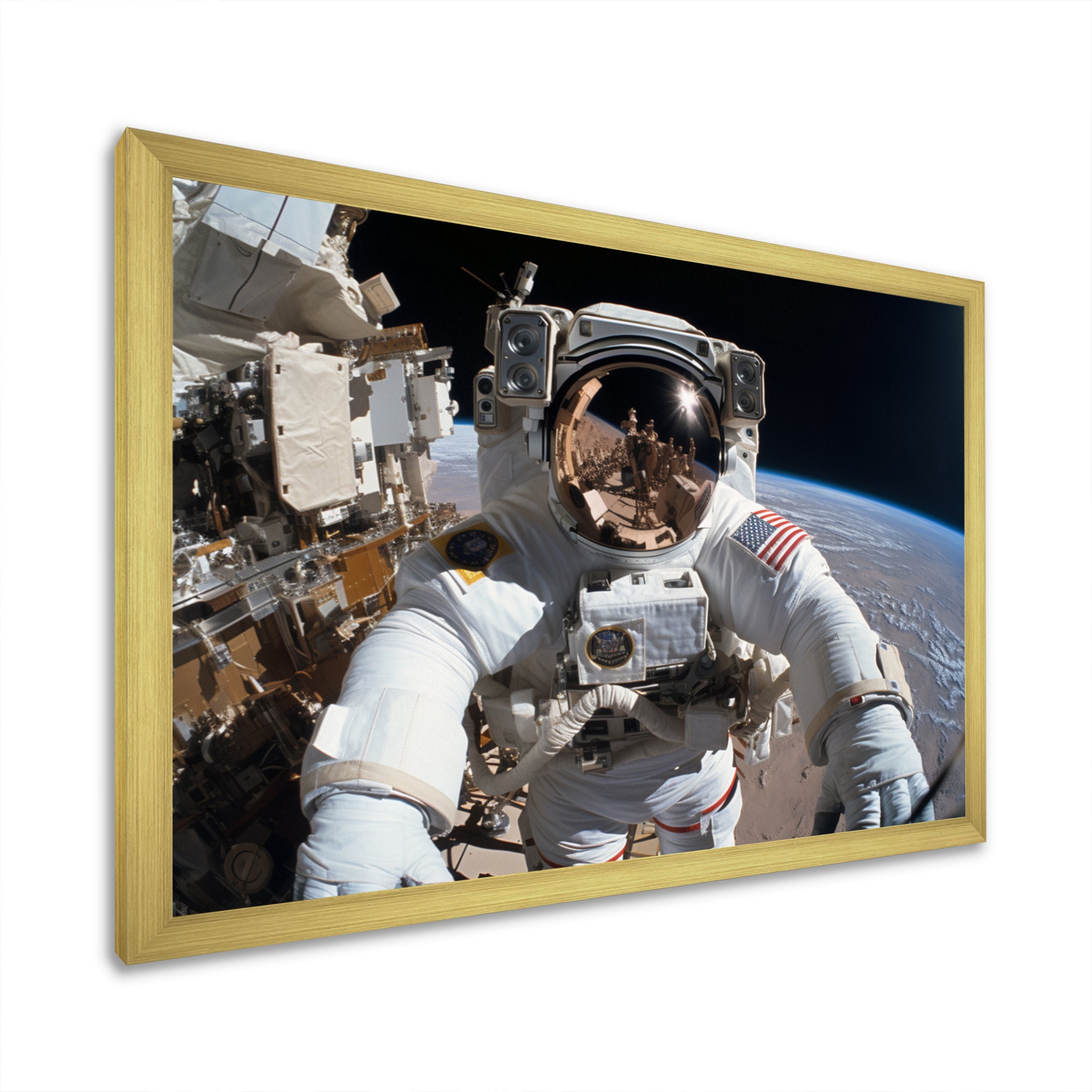 Space Astronauts Extravehicular Activities - Space Shuttle Canvas Wall Art