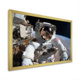 Space Astronauts Extravehicular Activities - Space Shuttle Canvas Wall Art