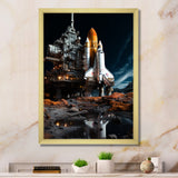 Space Shuttle Moonlit Rendezvous I - Space Shuttle Canvas Wall Art