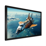 Space Shuttle Orbiting Earth I - Space Shuttle Canvas Wall Art