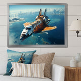 Space Shuttle Orbiting Earth I - Space Shuttle Canvas Wall Art