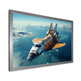 Space Shuttle Orbiting Earth I - Space Shuttle Canvas Wall Art