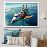 Space Shuttle Orbiting Earth I - Space Shuttle Canvas Wall Art