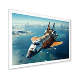 Space Shuttle Orbiting Earth I - Space Shuttle Canvas Wall Art