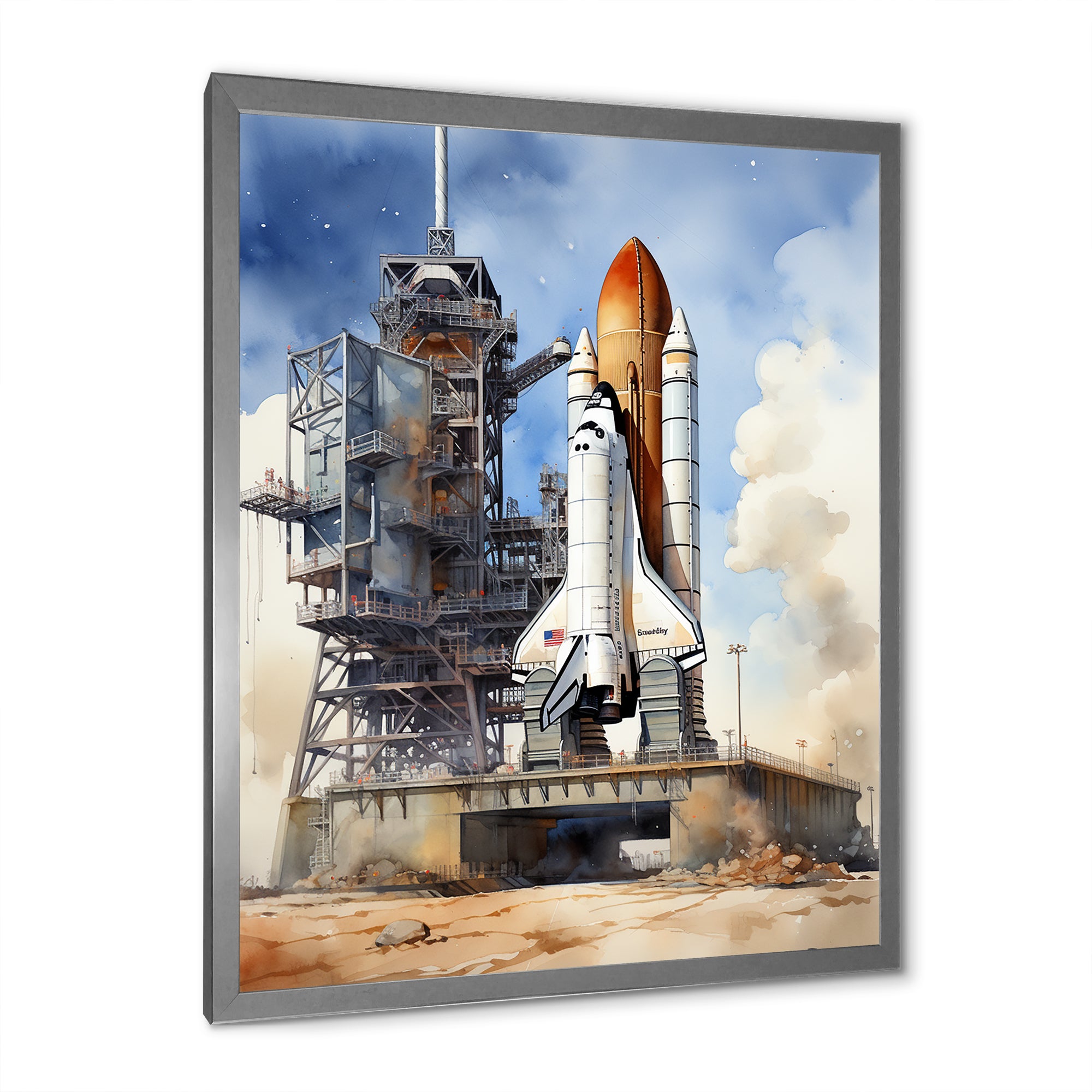 Space Shuttle Launch I - Space Shuttle Canvas Wall Art