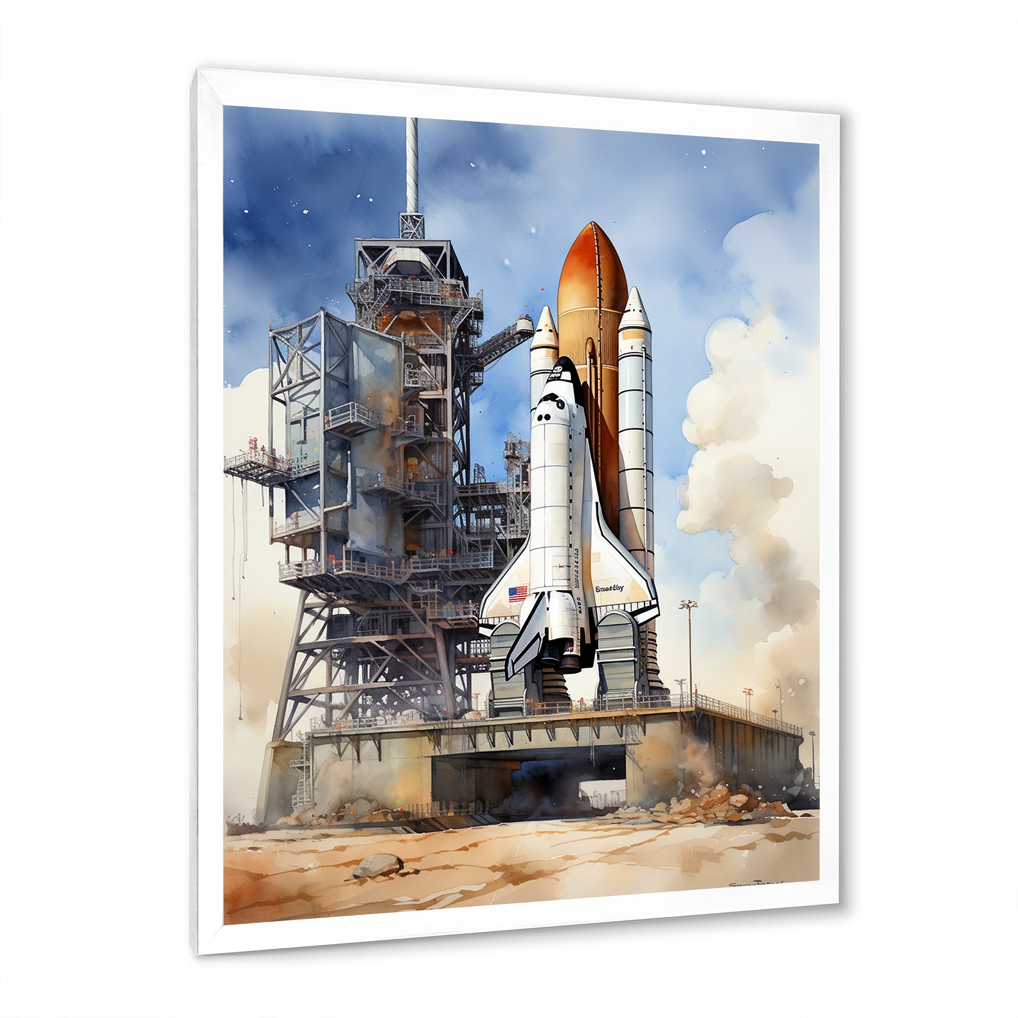 Space Shuttle Launch I - Space Shuttle Canvas Wall Art