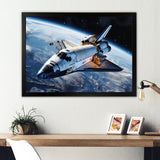 Shuttle In The Space I - Space Shuttle Canvas Wall Art