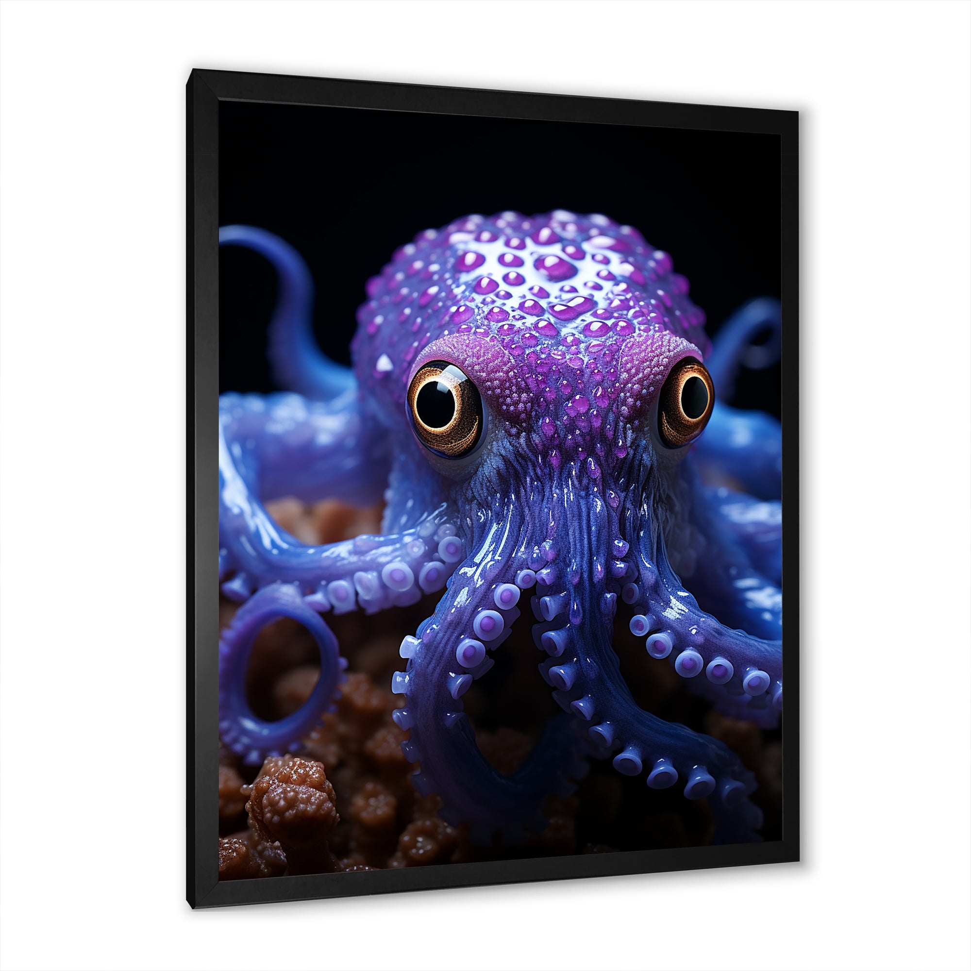 Purple Squid Enigmatic Cephalopod - Squid Wall Art Prints
