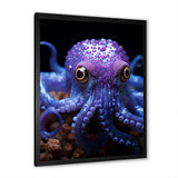 Purple Squid Enigmatic Cephalopod - Squid Wall Art Prints