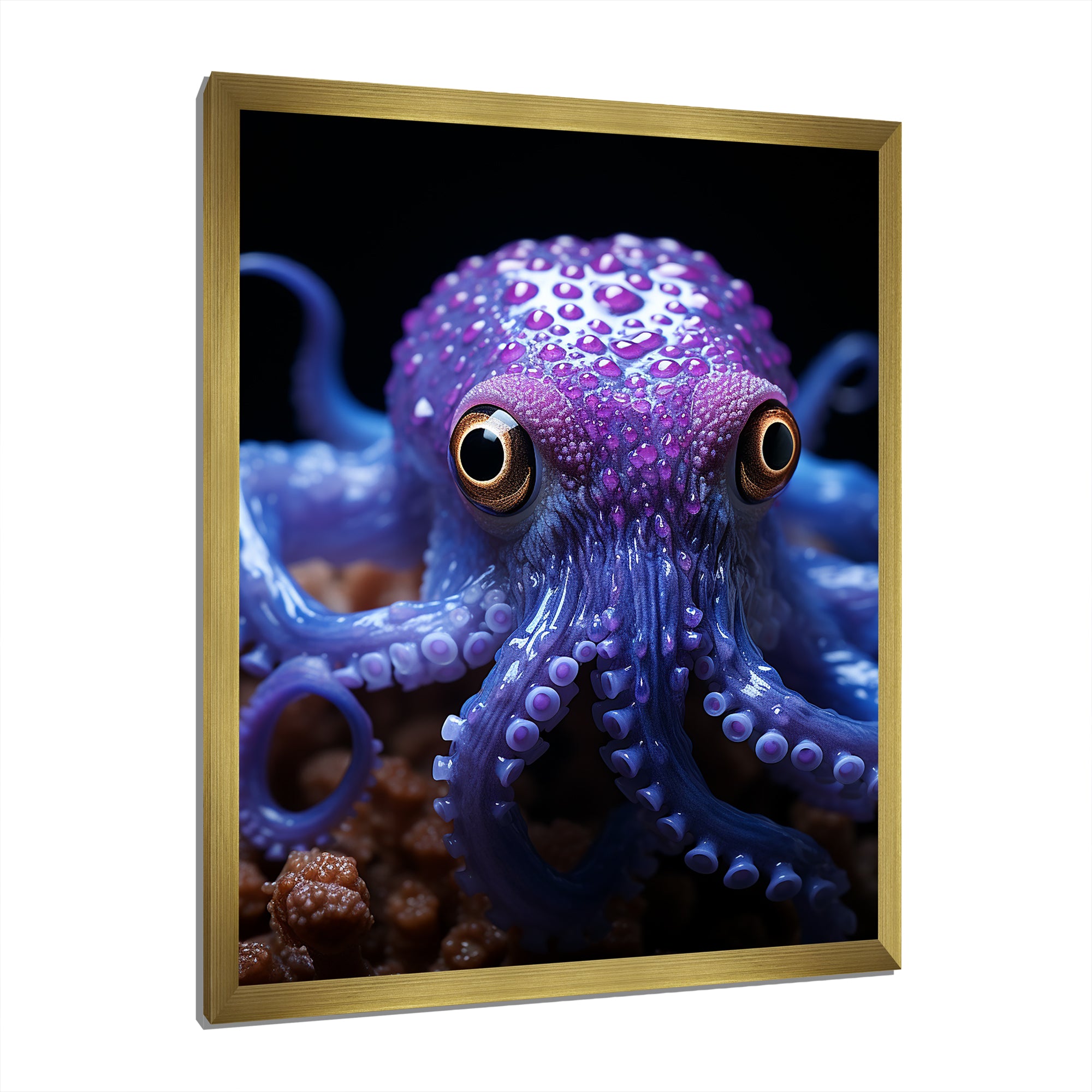 Purple Squid Enigmatic Cephalopod - Squid Wall Art Prints